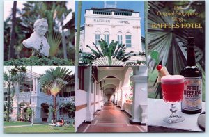 SINGAPORE ~ Singapore Sling Recipe RAFFLES HOTEL Peter Heering  4x6 Postcard