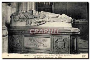 Old Postcard Dreux Chapelle Saint Louis Tomb of Prince Ferdinand son of the D...