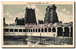 Modern Postcard From Paris Foreign Missions India Temple of Madura