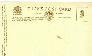 Postcard Tuck's Antique RPPC View of Baby  Princess Elizabeth, Duchess of York.