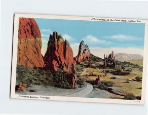 Postcard Garden of the Gods from Hidden Inn, Colorado Springs, Colorado