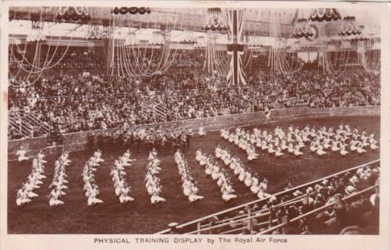 Military Physical Training Display By The Royal Air Force Real Photo