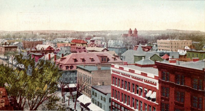 c1905s Bird's Eye View, Manchester New Hampshire NH Unposted Antique Postcard 