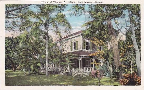 Florida Fort Myers Home Of Thomas A Edison Fort Myers