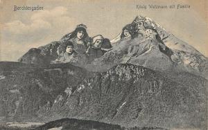 Berchtesgaden Germany King Watzmann with Famille Postcard