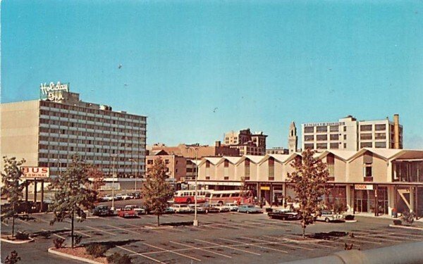 Seven Hills Plaza in Worcester, Massachusetts Bus Station - Holiday Inn.