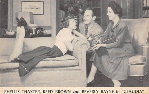 Phyllis Thaxter Reed Brown and Beverly Bayne In Claudia At Selwyn Theatre Vie...