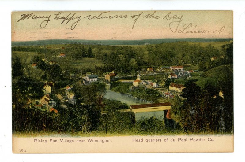 DE - Wilmington. Ridsing Sun Village, Home of DuPont Powder Co ca 1905