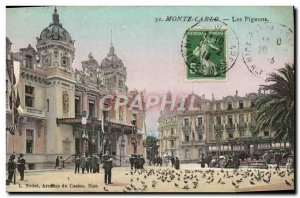 Old Postcard Monte Carlo Les Pigeons
