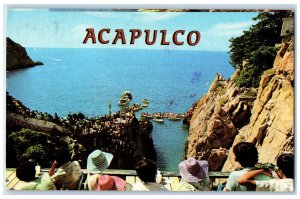 1986 Panoramic View of the Quebrada Acapulco Mexico Vintage Postcard
