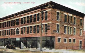 Converse Building Laramie Wyoming 1910c postcard