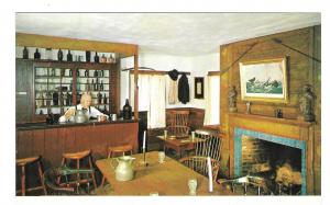 CT Mystic Seaport Schaefers Souter Tavern Taproom Interior Vintage Postcard