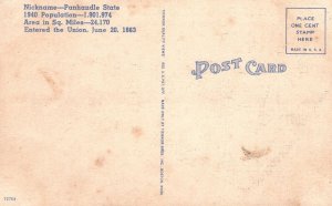 Vintage Postcard 1930's Greetings From Bluefield West Virginia State Capital