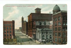 NE - Omaha. Farnam Street ca 1908  (corner damage)