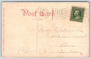 Sitka Alaska~Pinnacle Mt Range Panorama View~Coast~Bldg~Island~1910 Postcard