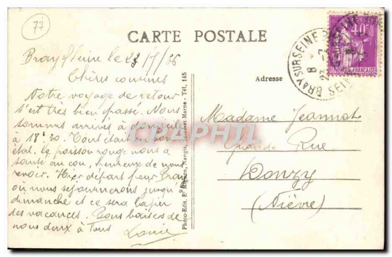 Old Postcard Bray Sur Seine Walks In Bords De Seine