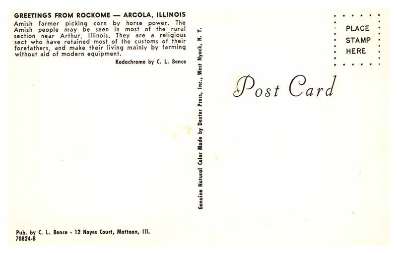 Postcard FARM SCENE Arcola Illinois IL AP0978