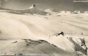 Mountaineering Switzerland Spitzmeilen Skigebiet 1927 ski area photo postcard