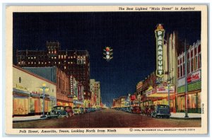 1947 Polk Street Texas Looking North From Ninth Amarillo Texas TX Postcard