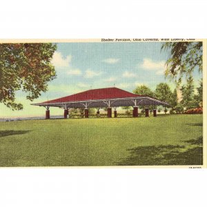 Linen Postcard - Shelter Pavilion,Ohio Caverns - West Liberty,Ohio