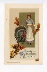 John Winsch Thanksgiving Beautifully Embossed Maiden Postcard