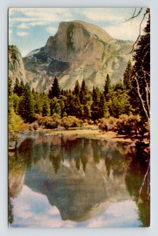 Yosemite National Park California Half Dome Sentinel Bridge Reflections Postcard 