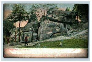 Circa 1900-08 The Devil's Den, Gettysburg Civil War Battlefield Raphael Tuck P16