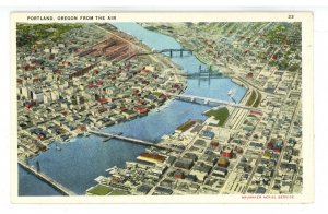 OR - Portland. Aerial View with Willamette River