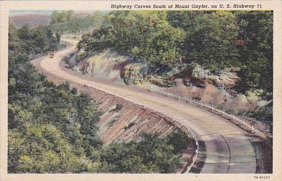 Arkansas Mount Gayler Highway Curves South Of Mount Gayler On U S Highway 71