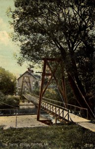 Fairfield, Maine - A view of the Swing Bridge - in 1912