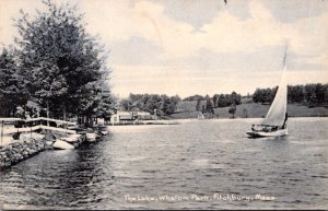 Massachusetts Fitchburg Whalom Park Sailing On The Lake Rotograph