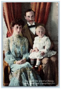 Norway Postcard King Haakon Queen Maud Crownprince Olav c1905 Unposted