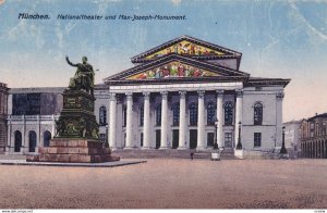 MUNCHEN, Bavaria, Germany, 1900-1910s; Nationaltheater Und Max-Joseph Monument