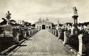 colombia, MOMPÓS, Interior del Cementerio (1930s) RPPC Postcard