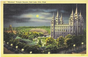 Mormon LDS Temple Square Block Salt Lake City Utah