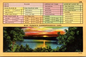 Humour Busy Person's Correspondence Card Sunset Scene