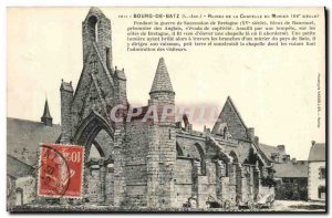 Old Postcard Bourg de Batz Ruins of the chapel