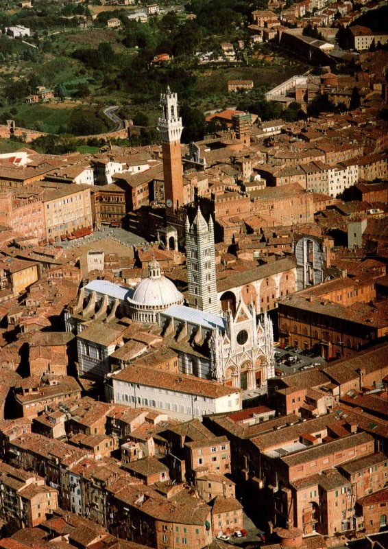 Cathedral and Municipal Palace,Siena,Italy BIN