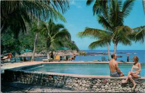 Arnos Vale Beach Hotel Tobago West Indies WI Pool c1965 Vintage Postcard D40