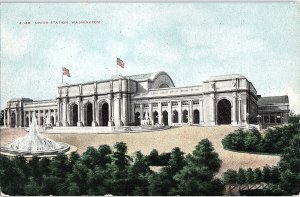 Postcard TRAIN STATION SCENE Washington District of Columbia DC AI3880