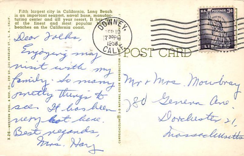 Greetings from Long Beach CA