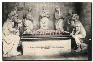 Old Postcard Villeneuve sur Yonne Church of Our Lady's Tomb