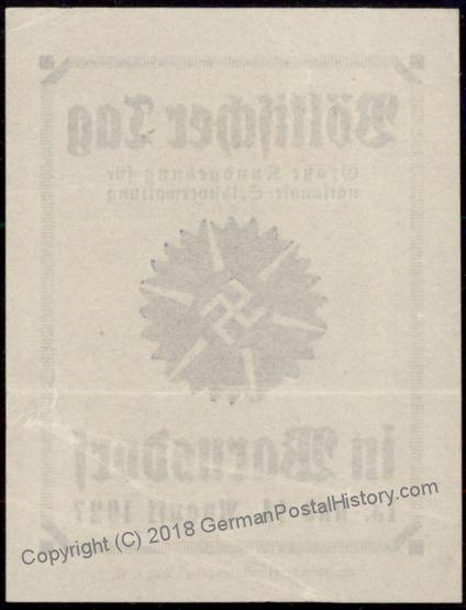 Germany Weimar 1927 Nazi Window Sticker  Warnsdorf Voelkischer Tag Bohemia 59365