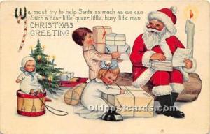 Santa Claus Postcard Old Vintage Christmas Post Card Whitney Made Postal Used...