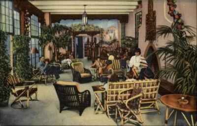 Santa Fe NM South Portal Lounge Postcard