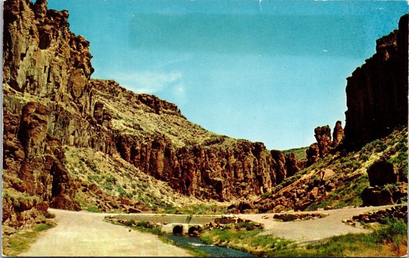 Salmon Falls Creek Balance Rock Idaho Scenic Landscape Chrome Postcard 