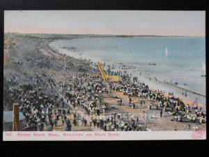 USA: Revere Beach, Mass, Boulevard and Beach Scene, Old Postcard UB