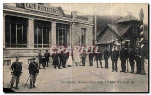 Old Postcard Frontiere Franco German (Schlucht) Army