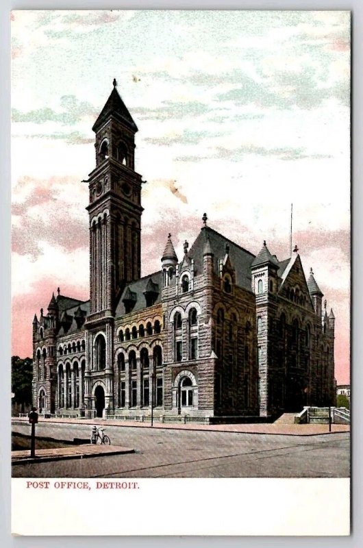 Detroit MI Post Office Building Michigan Postcard C50