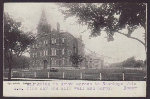 High School,Webster City,IA Postcard 